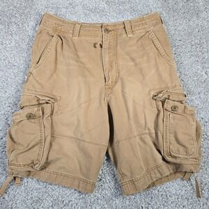 Abercrombie‎ Fitch Cargo Shorts Mens 30 Brown Tan Vintage Fatigues Paratroopers